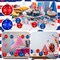 24-Pack Patriotic Hanging Ball Ornaments for 4th of July & Independence Day